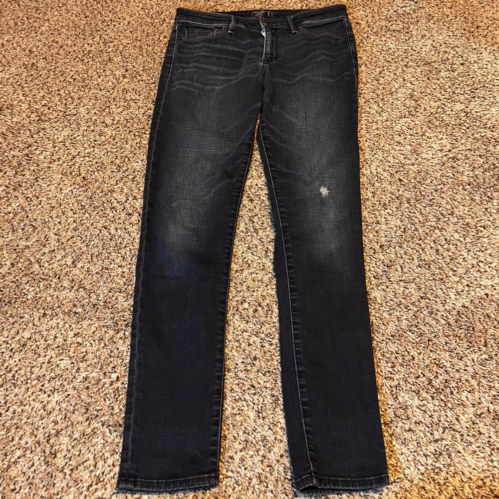 Abercrombie Fitch Harper Low Rise Super Skinny Jeans Dark Wash Size 27